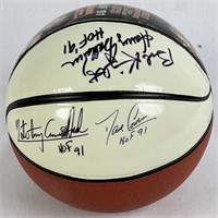 NBA Hall of Fame 4 Stars Autographed Basketball