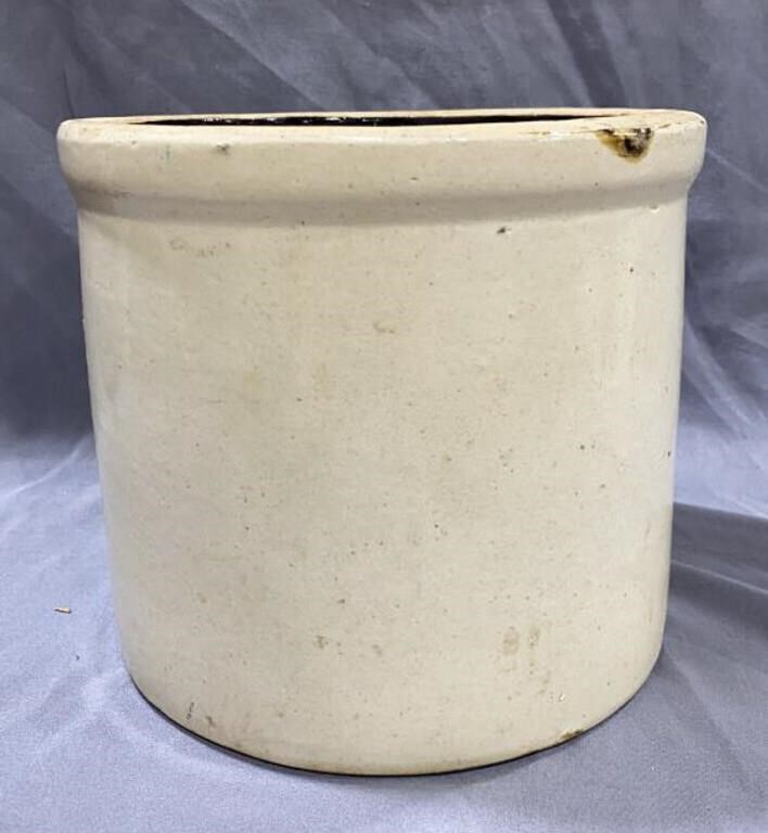 Vtg Ivory 1 gallon Crock