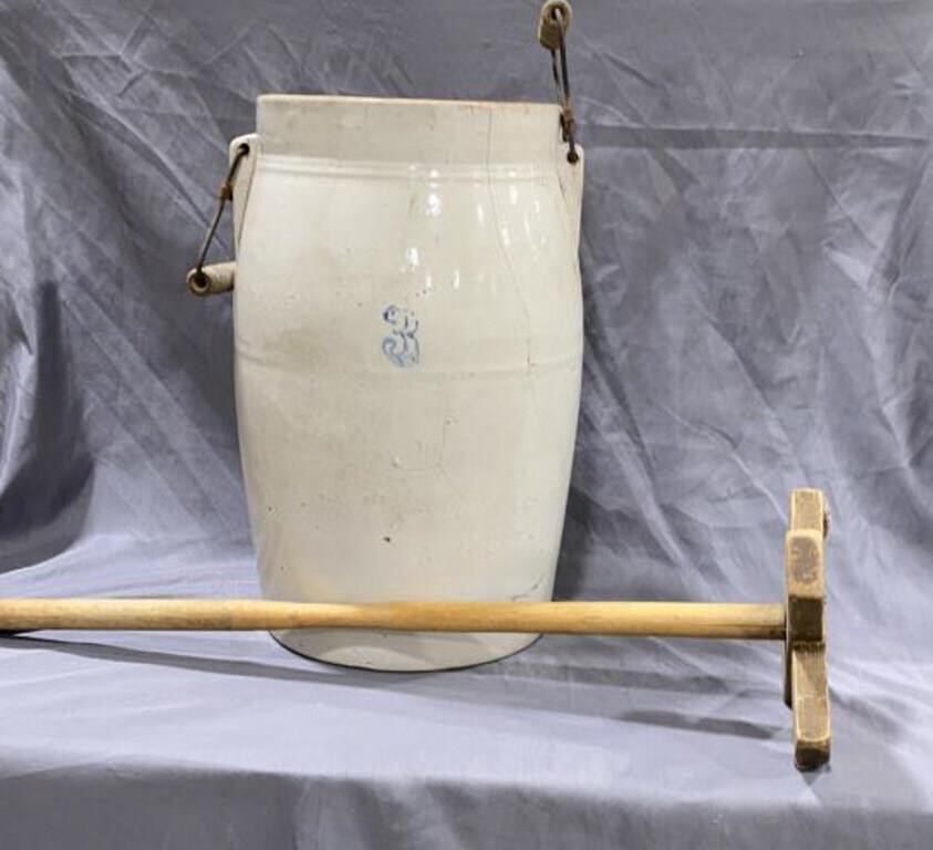 Vtg 3 gallon Butter Churn