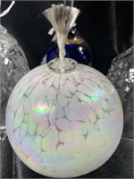 Irridescent Glass Art Oil Burner Lamp & Bonus