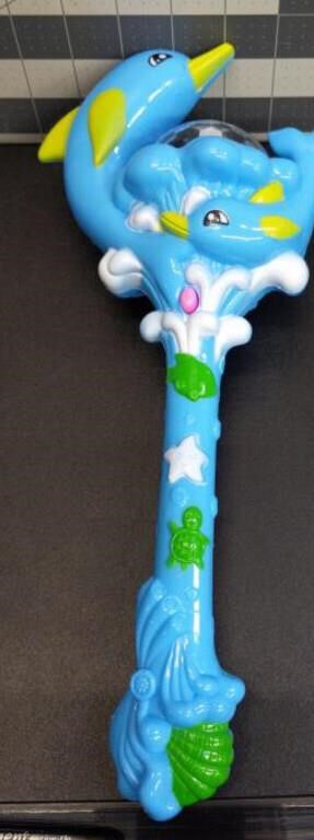 New dolphin hand held light up musical wand