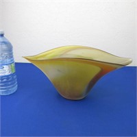 Hand Blown Art Glass Centerpiece 5.5" High