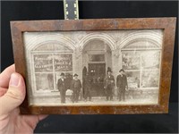 Early Storefront Photograph in Wooden Frame