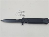 8.5" Black Folding Knife w/G10 Handle