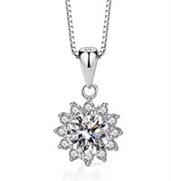 Sterling Silver 1.0ct Moissanite Diamond Necklace