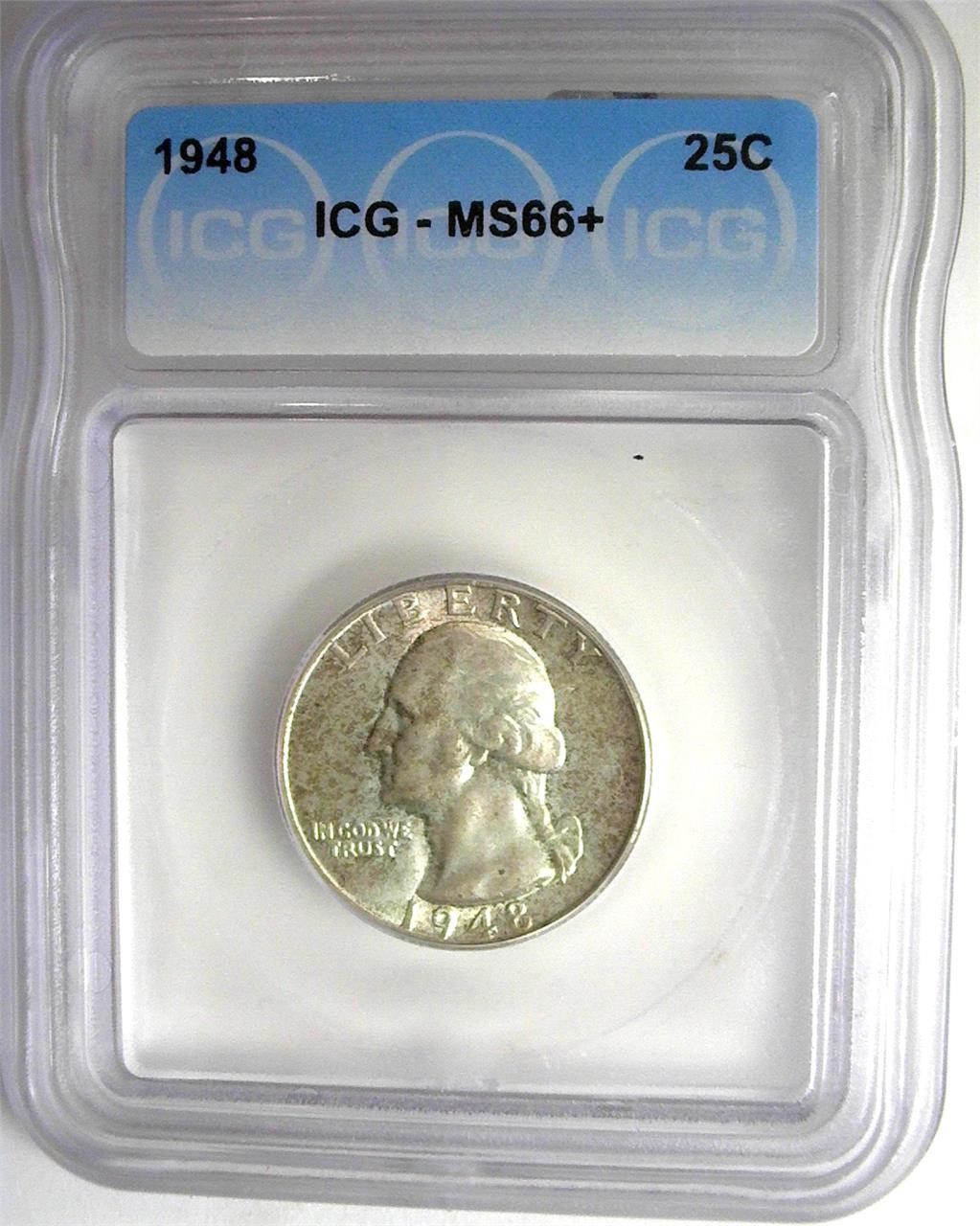 1948 Quarter ICG MS66+
