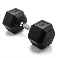 CAP Barbell 50 LB Coated Hex Dumbbell Weight, New