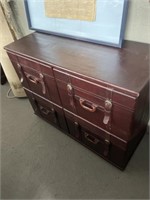 Cabinet Trunk with leather handles