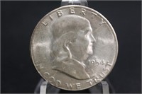 1954-S Mint State Franklin Silver Half Dollar