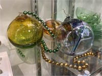 (3) Art Glass Ornaments