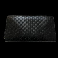 Gucci Guccissima Leather Continental Black Wallet