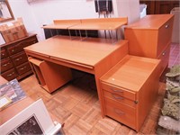 Four-piece office suite with two-drawer hanging