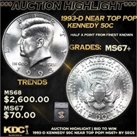 ***Auction Highlight*** 1993-d Kennedy Half Dollar