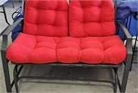 outdoor glider w/cushions @ 45" L