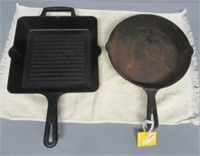 (2) Cast iron frying pans.