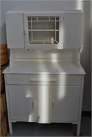 Vtg Painted Kitchen Cabinet