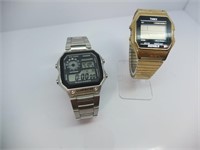 Vintage Casio illuminator & Timex indiglo watch