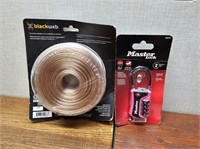 NEW Black Web Speaker Wire + NEW Master Lock