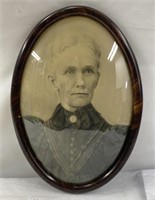 Oval Hanging Frame w/Picture