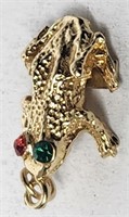 Frog Charm Pendant Solid 14Karat Gold