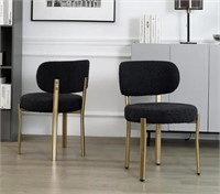 Set of 2 XINMICS Black Dining Chairs 20"x 31"