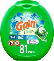 Gain flings Laundry Detergent Soap Pacs 81CT