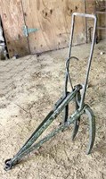 Antique iron manure drag hook