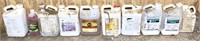 (12) partial plastic jugs of Ag chemicals,