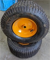 Pair of 13x5.00-6 Utility Tires w/ Orange Rim