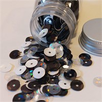 Black, White and Clear Shimmer Sequins