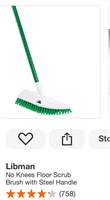 Libman No Knees Floor Scrub Brush / Steel Handle