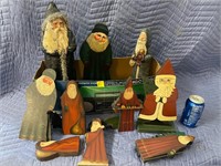 Wooden Santa Set
