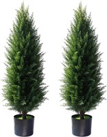 Artificial Cedar Pine Tree Faux Plants Potted UV R