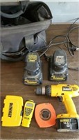 Dewalt 14.4 Drill with 3 Batteries and Chargers