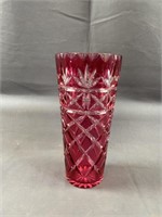 10" Cut to Clear Vase