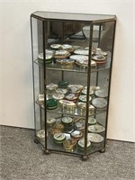 22 pc. VTG Pillboxes in Glass Curio