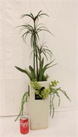 Decorative Planter w/ Faux Plant