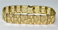 Men's Sterling/Vermeil Nugget Bracelet 45 Grams