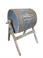 Early Ontario Barrel Churn in Blue Paint