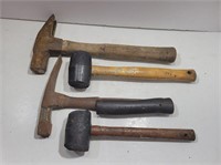 (2) Hammers & (2) Rubber Mallets