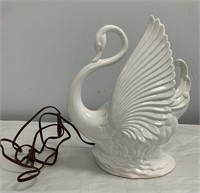Vintage Maddox White Swan Television Lamp