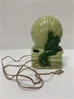 Vintage 1950s Green Mermaid Television Lamp