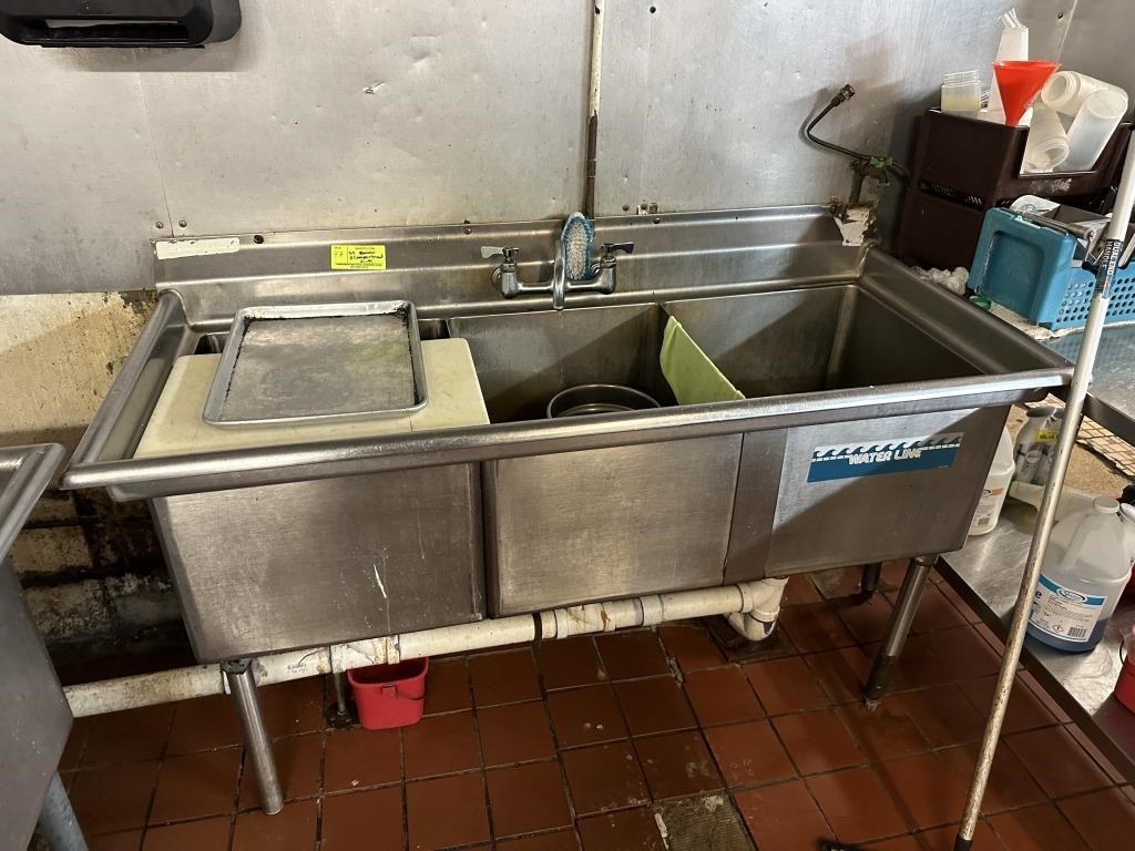 SS 3 COMPARTMENT SINK