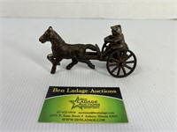 Cast iron Horse and Carriage