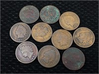 Indian Head Pennies - 10 total