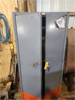 Metal Cabinet with Contents