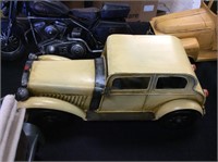 Vintage metal yellow car
