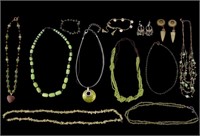 Peridot, Nephrite, Gaspeite & Green Stone Jewelry