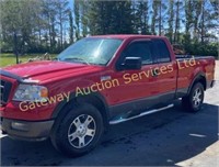 2005 Ford F150 4x4 Extended Cab Red