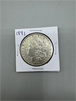 1891 Morgan Silver Dollar